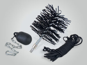 6″ Pull Through Flue Brush – 10m Rope