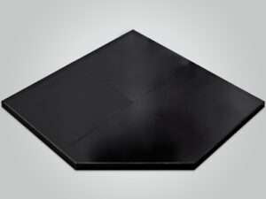 Matte Black Tile Corner Wall Hearth 1425 x 1425
